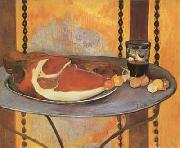 Paul Gauguin Still life with ham (mk07) oil painting on canvas